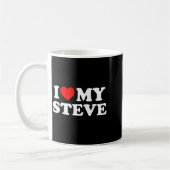 I Love My Steve  コーヒーマグカップ (左)
