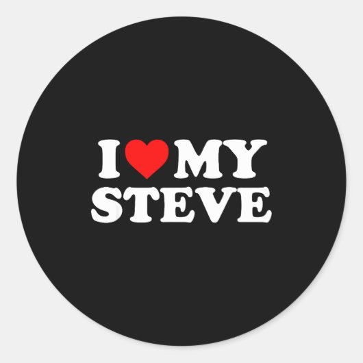 I Love My Steve  ラウンドシール (正面)