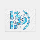 I Love My Students Snow Much Winter Teacher  フリースブランケット (正面(横))