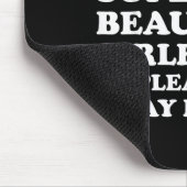 I Love My Super Hot Beautiful Girlfriend Stay Away マウスパッド (コーナー)