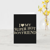 I Love My Super Hot Boyfriend Funny Girlfriend On  カード (黄色い花)