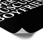 I Love My Super Hot Muscular Boyfriend Funny Love  ポスター (角)