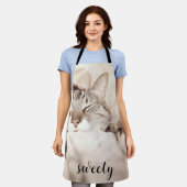 I love my sweet little cat photo エプロン (着用した状態)