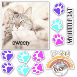 I love my sweet little cat photo シール