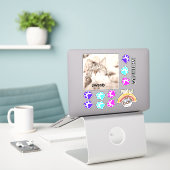 I love my sweet little cat photo シール (デスク上のノートパソコン)