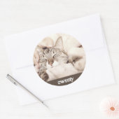 I love my sweet little cat photo ラウンドシール (封筒)