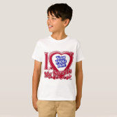 I Love My Sweety赤いハート – 写真 Tシャツ (正面フル)