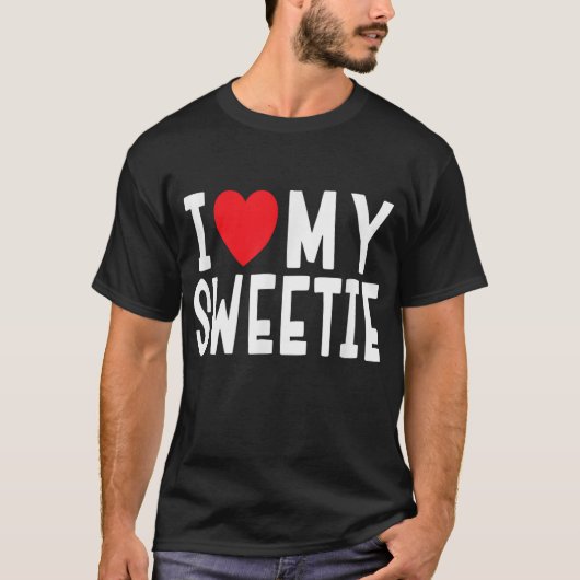 I Love My Sweety -人間関係お祝いギフト Tシャツ (正面)