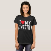 I Love My Sweety -人間関係お祝いギフト Tシャツ (正面フル)