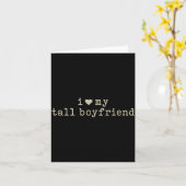 I Love My Tall Boyfriend Funny Girlfriend  カード (黄色い花)