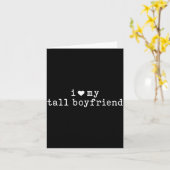 I Love My Tall Boyfriend Funny Girlfriend  カード (黄色い花)