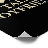 I Love My Tall Boyfriend Funny Girlfriend On Back  ポスター (角)