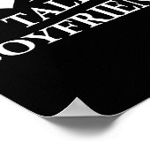 I Love My Tall Boyfriend Funny Girlfriend On Back  ポスター (角)