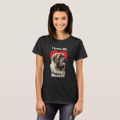 I Love My Tibetan Mastiff Puppy Dog Tシャツ (正面フル)
