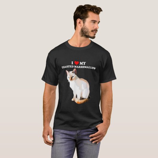 I Love My Toasted Marshmallow Flame Point Siamese  Tシャツ (正面フル)