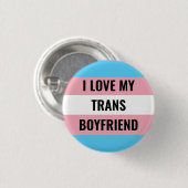 I Love My Trans Boyfriend Button 缶バッジ (正面&裏面)