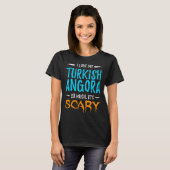 I Love My Turkish Angora Cat Mom Scary Halloween Tシャツ (正面フル)