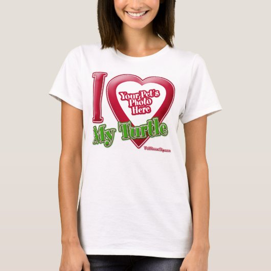 I Love My Turtle – 写真 Tシャツ (正面)