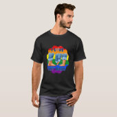I Love My Two Dads Interracial Gay Pride LGBTQ Tra Tシャツ (正面フル)
