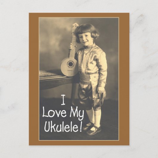 I Love My Ukeポストカード ポストカード (正面)