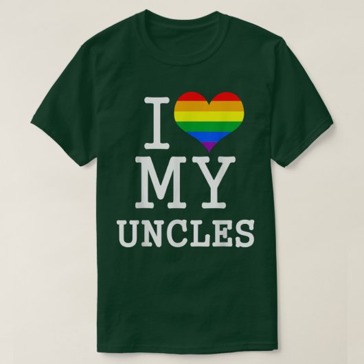 I Love My Uncles Pride Guncle Family Matching Gay Tシャツ (デザイン正面)