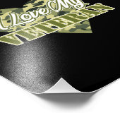 I Love My Veteran Happy Veterans Day Support フォトプリント (角)