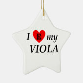 I Love My Viola (I Viola) セラミックオーナメント (右)