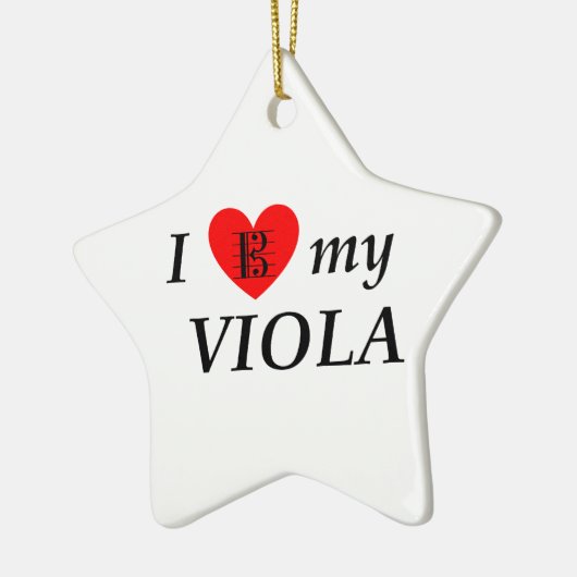 I Love My Viola (I Viola) セラミックオーナメント (左)