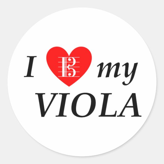 I Love My Viola (I Viola) ラウンドシール (正面)