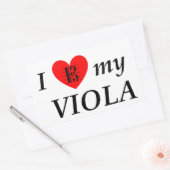 I Love My Viola (I Viola) 長方形シール (封筒)