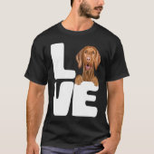 I Love My Vizsla Dog Tシャツ (正面)