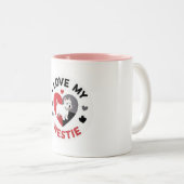 I Love My Westie Dog Mug ツートーンマグカップ (正面右)