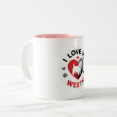 I Love My Westie Dog Mug ツートーンマグカップ (正面左)