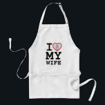 I Love My Wifeハート写真 スタンダードエプロン<br><div class="desc">私は私の妻が大好きハート写真アダルトエプロン</div>