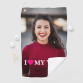 I Love My Wife カスタム Photo ゴルフタオル (インサイチュ)