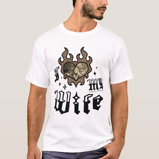 I Love My Wife - チーター - DingusDesign Tシャツ (正面)