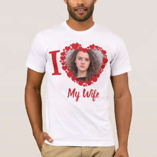 I Love My Wife パーソナライズされた Photoおもしろい Tシャツ