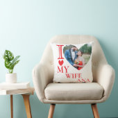 I Love My Wife Custom Photo Heart クッション (椅子)