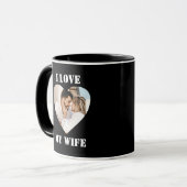 I Love My Wife Heart Custom Personalized Photo マグカップ (正面左)