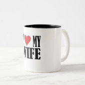 I LOVE MY WIFE MUG ツートーンマグカップ (正面右)