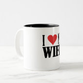 I LOVE MY WIFE MUG ツートーンマグカップ (正面左)