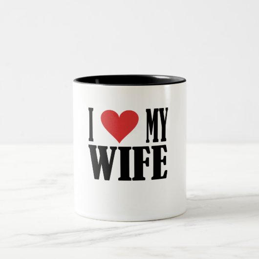 I LOVE MY WIFE MUG ツートーンマグカップ (中央)