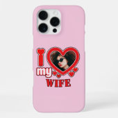 I Love My Wife Personalized Photo and Text iPhoneケース (裏面)