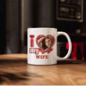 I Love My Wife Personalized Valentines Day Heart コーヒーマグカップ