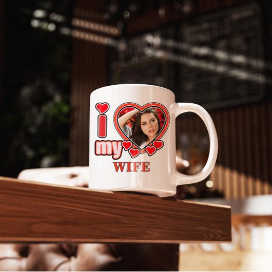 I Love My Wife Personalized Valentines Day Heart コーヒーマグカップ