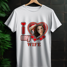 I Love My Wife Personalized Valentines Day Heart Tシャツ