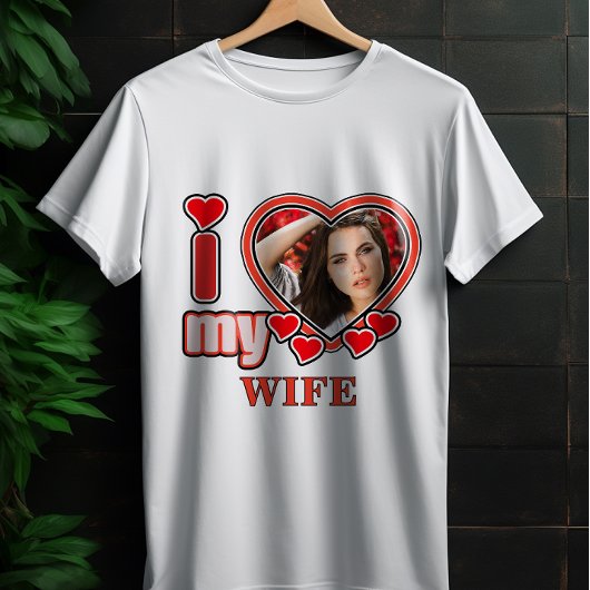 I Love My Wife Personalized Valentines Day Heart Tシャツ