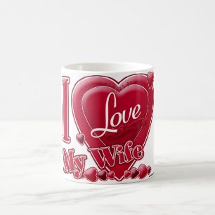 I Love My Wife Red -ハート コーヒーマグカップ