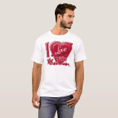 I Love My Wife Red -ハート Tシャツ (正面フル)