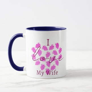 I Love My Wife Valentines Mug - Strawberry Design マグカップ